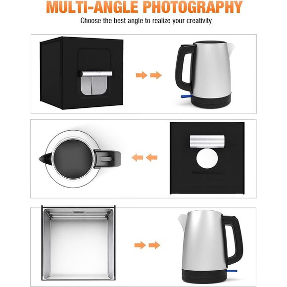 FOSITAN Bi-Color Dimmable Photo Light Box Kit, 32x32 inch80x80 cm Photo Studio - Picture 2 of 9
